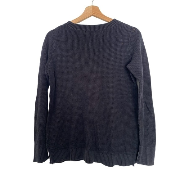 GAP BLACK TEXTURED PULLOVER SWEATER SIZE MEDIUM - Picture 3 of 3